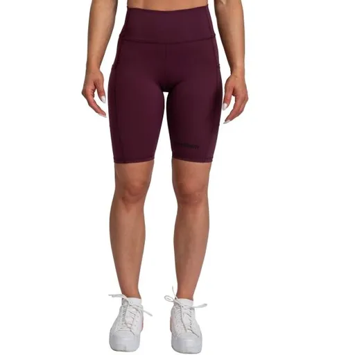 GymBeam BIKER Dámské šortky, vínová, velikost