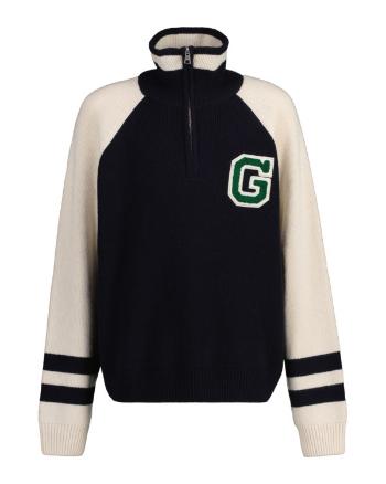 SVETR GANT GANT VARSITY KNITTED SWEATER EVENING BLUE