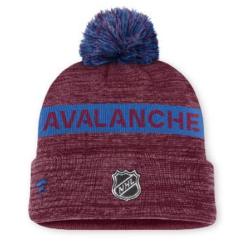 Fanatics Colorado Avalanche NHL Authentics Pro Rink Beanie Cuff With POM dark garnet/aviator blue - UNI