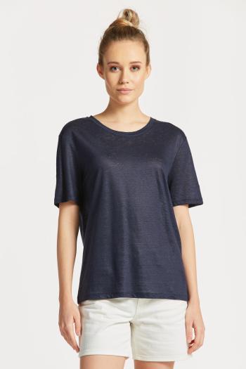 TRIČKO GANT LINEN SS T-SHIRT EVENING BLUE