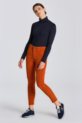 DŽÍNY GANT D2. FARLA CROPPED CORD JEANS GOLDEN ORANGE