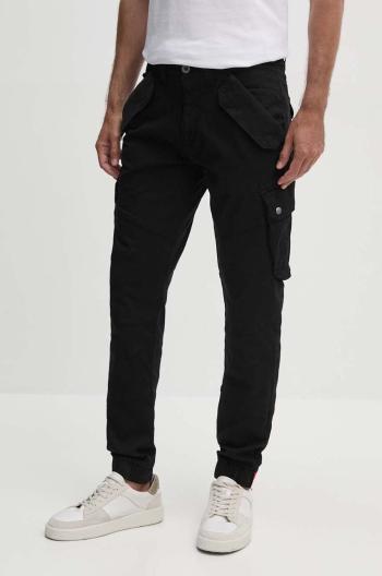 Kalhoty Alpha Industries Combat Pant LW pánské, černá barva, ve střihu cargo, 126215.03