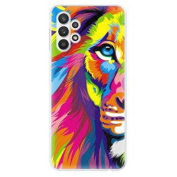 Odolné silikonové pouzdro iSaprio - Rainbow Lion - Samsung Galaxy A32