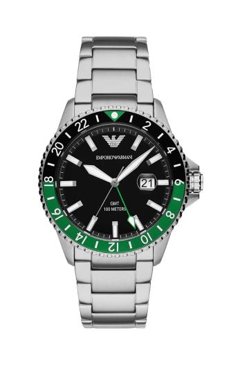 Hodinky Emporio Armani stříbrná barva, AR11589