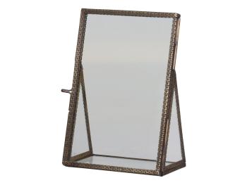 Fotorámeček s mosazným antik kovovým rámem Pearl - 11*6*16 / 10*15 cm 22025813 (22258-13)