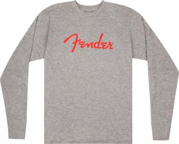 Fender Tričko Spaghetti Logo LS Heather Gray L