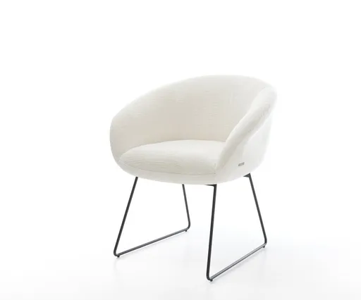 Jídelní židle Vinka-Flex s područkami bouclé měkký béžová tenká