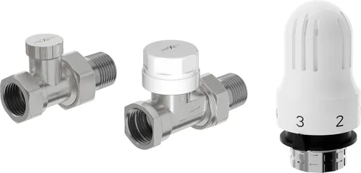 MEXEN/S G04 termostatická sada pro radiátor středová, nikl W914-012-948-01