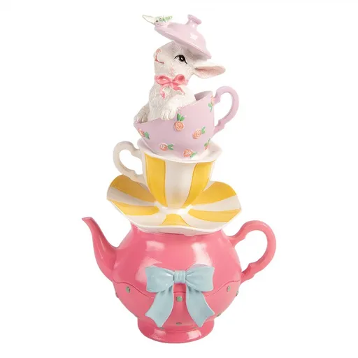 Šedá kovová dekorační váza s květy Margo - Ø 28*25 cm Clayre & Eef