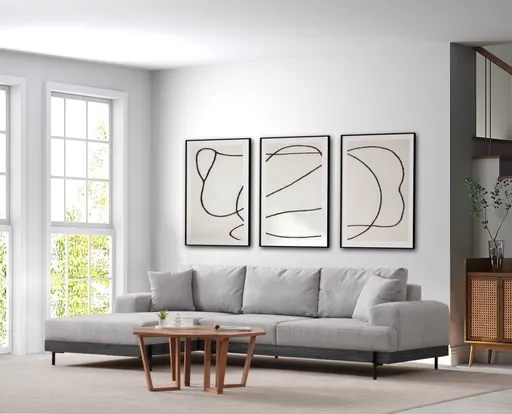 Rohová sedací souprava Eti Black Left - Grey