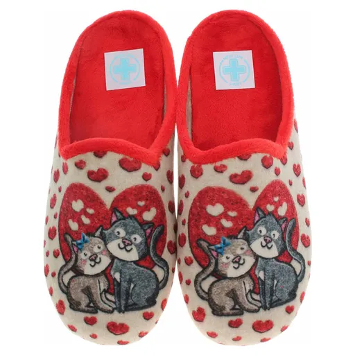 Dámské domácí pantofle Medi Line 147-025 rojo 39