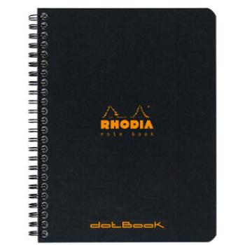 Kroužkový zápisník Rhodia 16x21cm tečkovaný – Black