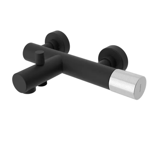 SAPHO ULTRATAP nástěnná vanová baterie, černá mat/chrom UT010TBC