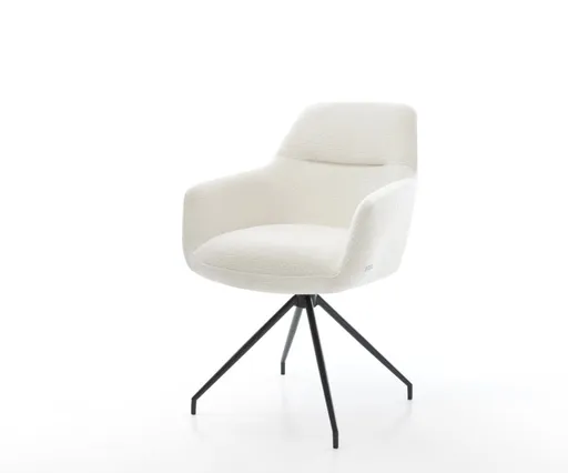 Jídelní židle Pejo-Flex bouclé měkký béžová křížová podnož