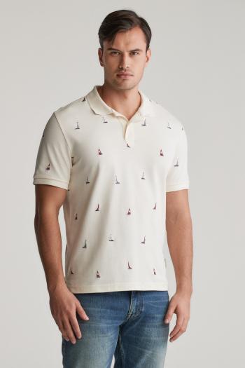 POLOKOŠILE GANT EMBROIDERED GRAPHIC POLO CREAM