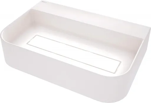 DEANTE Umyvadlo Arnika z alabastru, žula, na pracovní desku, s odkládací plochou pro baterii s krycí deskou CQA_AU6S