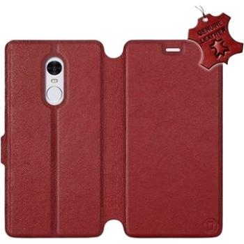 Flip pouzdro na mobil Xiaomi Redmi Note 4 Global - Tmavě červené - kožené -   Dark Red Leather (5903226518852)