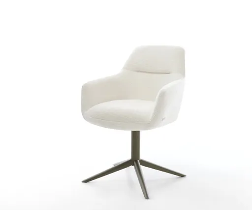 Jídelní židle Pejo-Flex bouclé měkký béžová podnož křížová