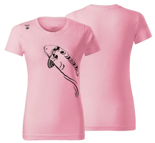 Giants fishing tričko dámské plavající kapr růžové - xl