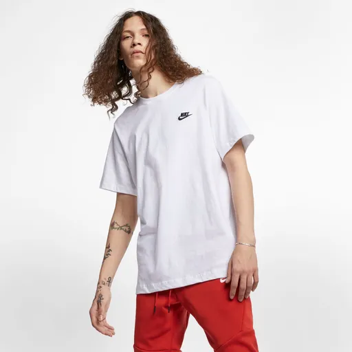 Nike Sportswear Club Mens T-Shirt S WHITE/BLACK
