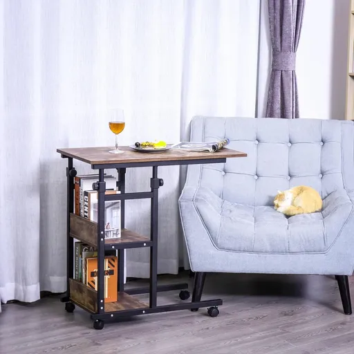 HOMCOM Odkládací stolek s kolečky