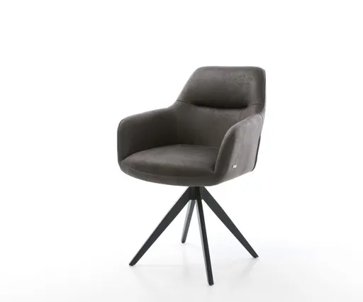 Jídelní židle Pejo-Flex mikrovlákno antracit vintage křížová