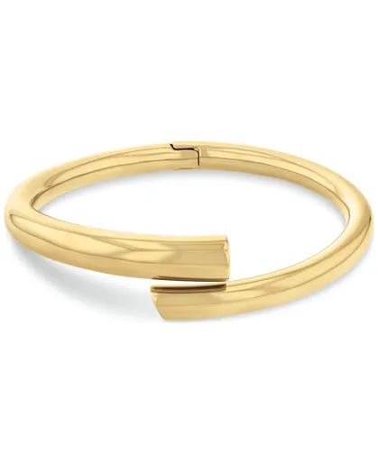 Calvin Klein Pevný náramek z pozlacené oceli Spiral 35000763