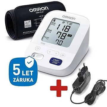 OMRON M3 Comfort intelli +ZDROJ (SET), 5let záruka (2197)