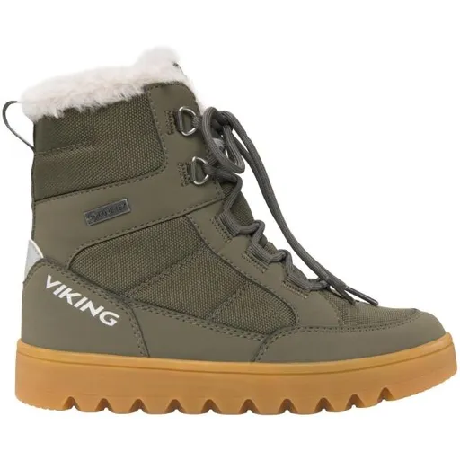 VIKING BY NORWAY FLEEK WARM GTX ZIP Juniorská zimní obuv, khaki, velikost