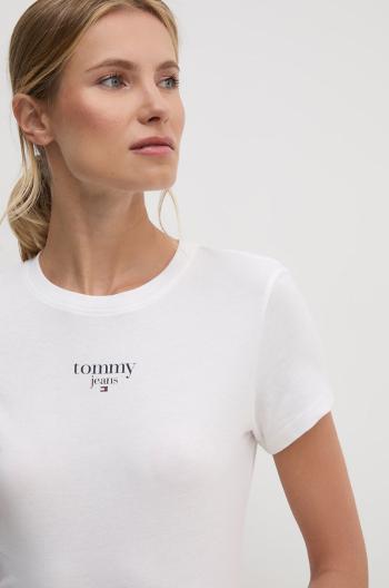 Tričko Tommy Jeans bílá barva, DW0DW18397