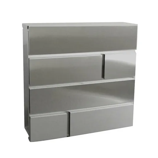 Poštovní schránka BRICKS 370 x 370 x 105 mm, nerez