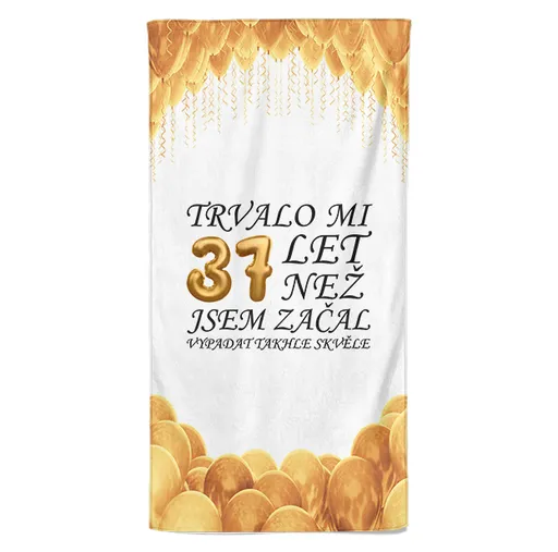 Osuška Trvalo mi (věk: 37, Velikost osušky: 70x140cm)