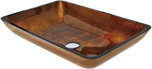 MEXEN Megan skleněné umyvadlo na desku 56 x 36, zlatá 24135650