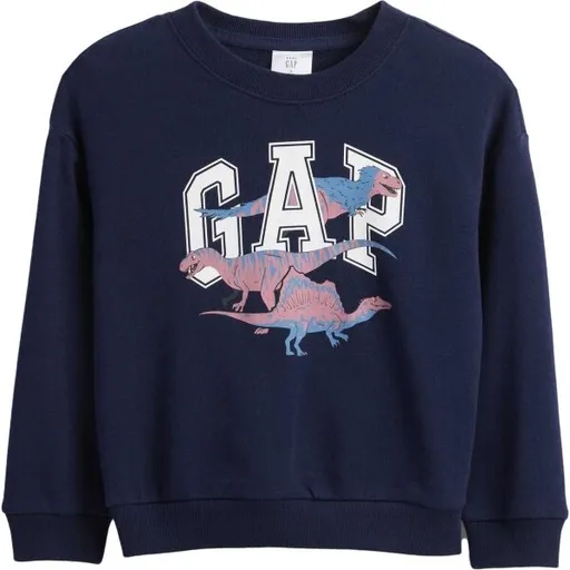 GAP V-FRCH OVERSIZED LOGO CREW Dětská mikina, tmavě modrá, velikost 5Y