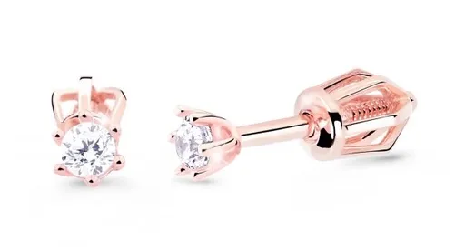 Cutie Jewellery Decentní náušnice z růžového zlata Z8020-30-10-X-4