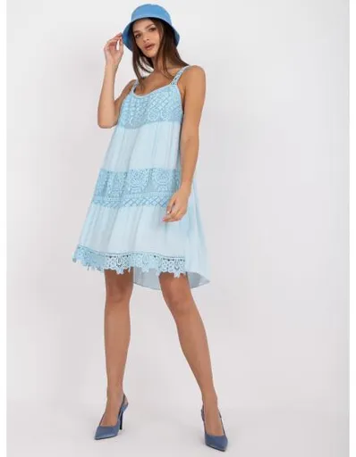 Dámské šaty Eunice OCH BELLA světle modré
