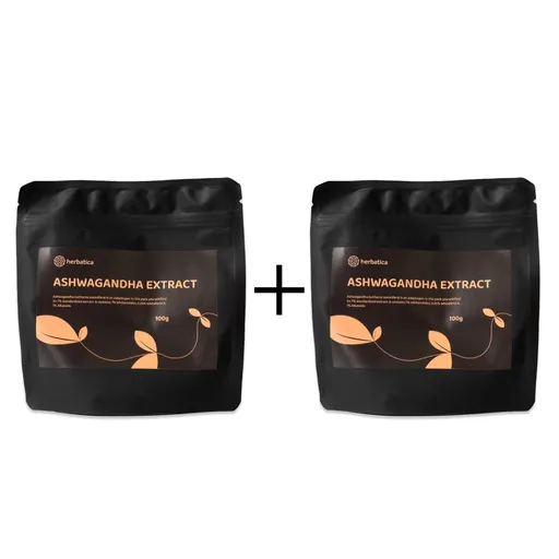 Zvýhodněný set: 2 x Ashwagandha prášek z kořene, 7% extrakt - 100 g - Herbatica