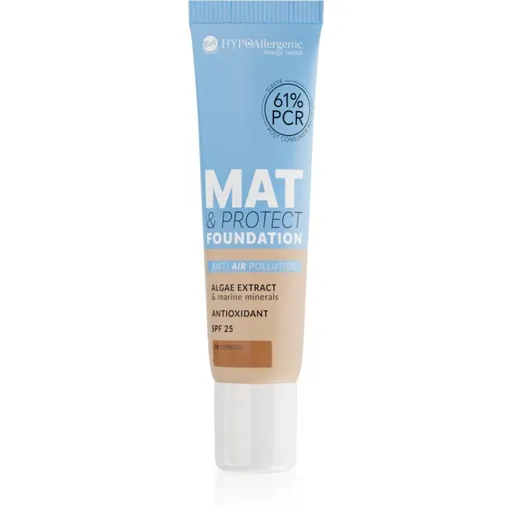 Bell HYPOallergenic Mat & Protect dlouhotrvající matující make-up SPF 25 odstín 08 Espresso 30 g