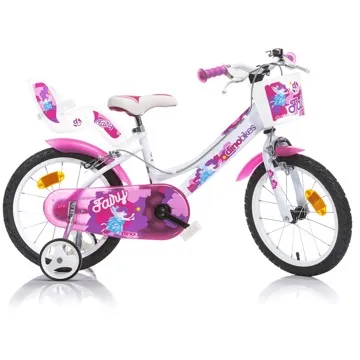 Dino bikes 166 RSN FAIRY Bílá, růžový potisk 16" (05-CSK5166-BF)