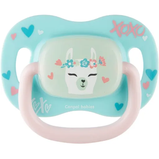 Canpol babies A - Dudlík silikonový symetrický Exotic Animals 0-6m 1 ks Lama