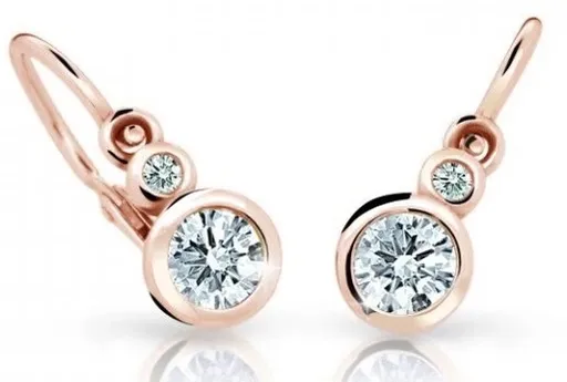 Cutie Diamonds Dětské náušnice z růžového zlata s brilianty DC1984-10-00-X-4