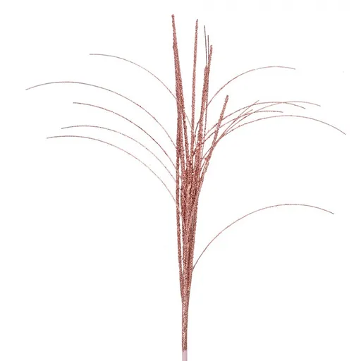 Vánoční růžová umělá třpytivá větvička - 25*3*76 cm Clayre & Eef