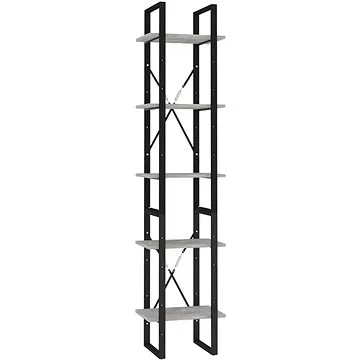 Shumee  s 5 policemi betonově šedá 40×30×175cm dřevotříska, 3081972 (3081972)