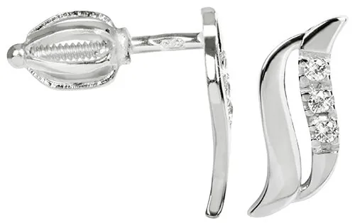 Soliter Náušnice z bílého zlata s krystaly 239 001 00519 07