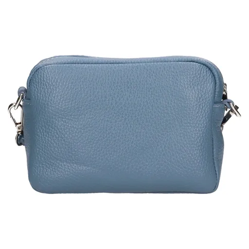 Dámská kožená crossbody kabelka Italia Marika - modrá