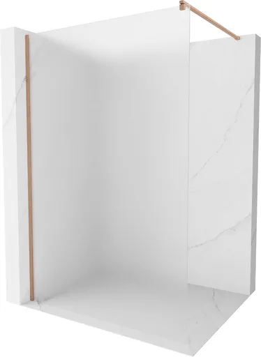 MEXEN/S Kioto Sprchová zástěna WALK-IN 70 x 200, dekor 8 mm, měď kartáčovaná 800-070-101-65-30