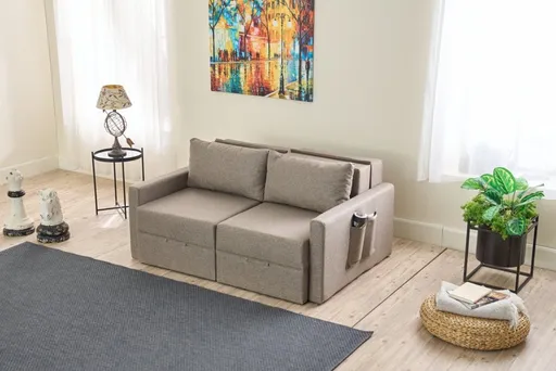 Dvoumístná rozkládací pohovka Saros - Brown