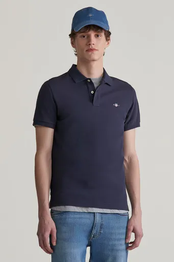 POLOKOŠILE GANT SLIM SHIELD SS PIQUE POLO EVENING BLUE
