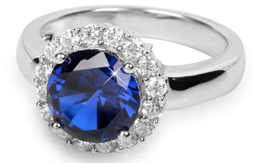 Silver Cat Slušivý stříbrný prsten s kubickými zirkony Colored stones SC022 54 mm