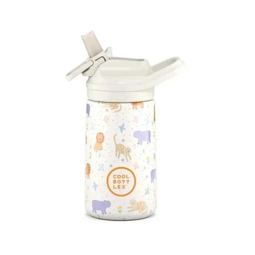 COOL BOTTLES KIDDIE ROAR TIME 3D 350 ML Dětská termo láhev, bílá, velikost 350 ML